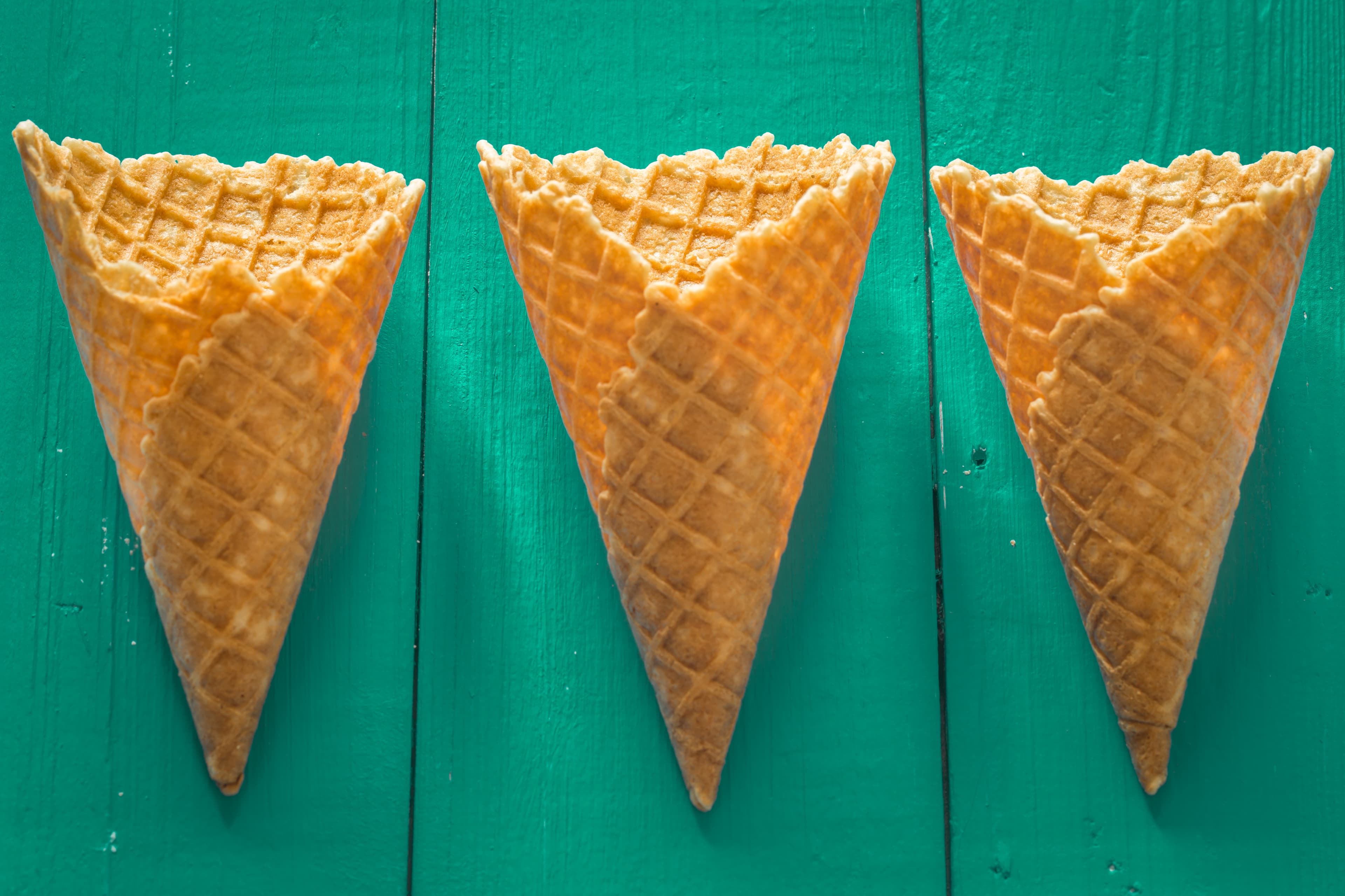 Ice cream waffle cones